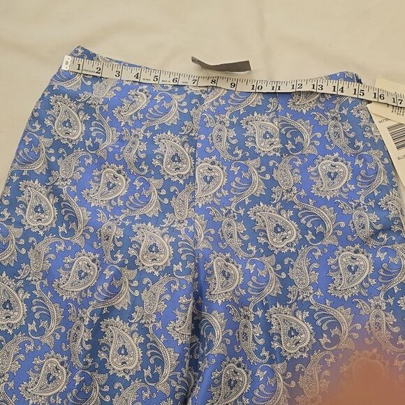 ALLYSON TAYLOR SILK CROPPED PANTS SIZE 8 - Picture 3 of 7